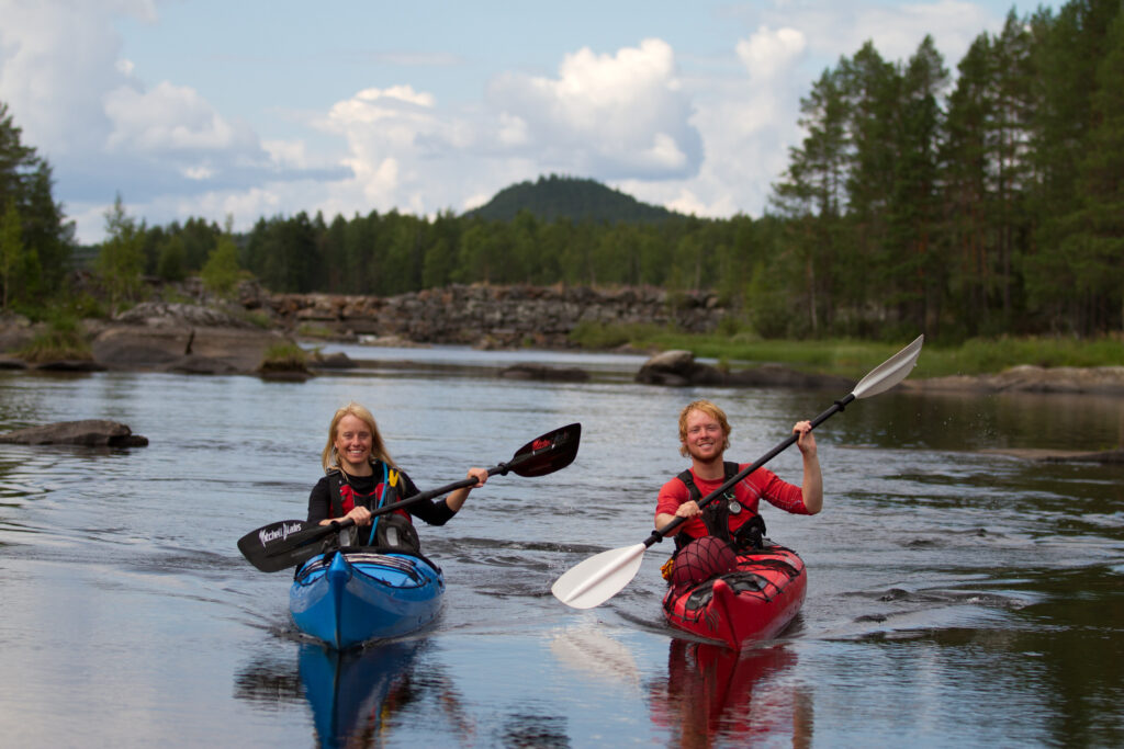 Turpaddling vid Mårdsele i Vindelälven.